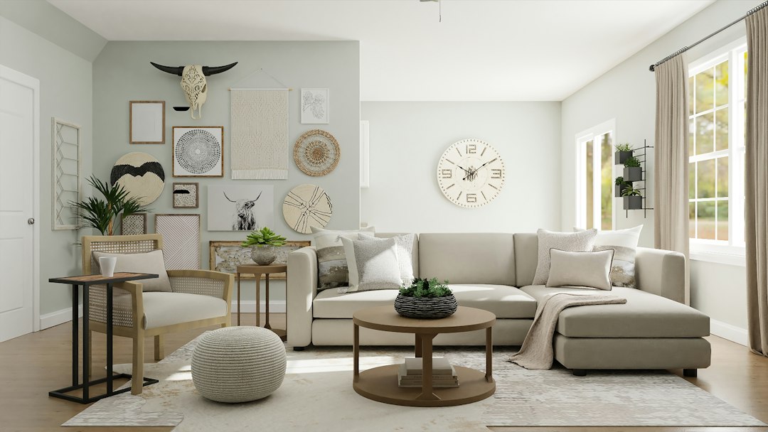 Cover illustration of Living Room Furniture Layout with zones